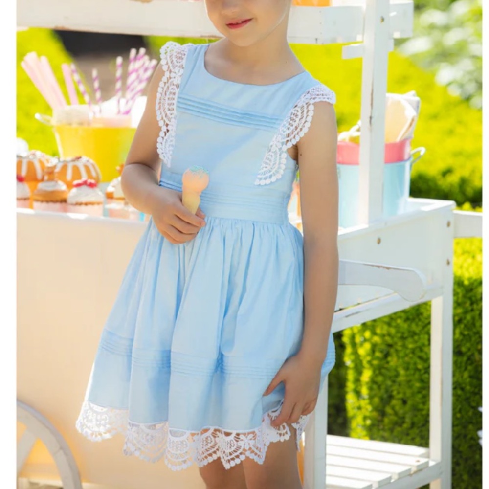 Patachou blue bow back dress